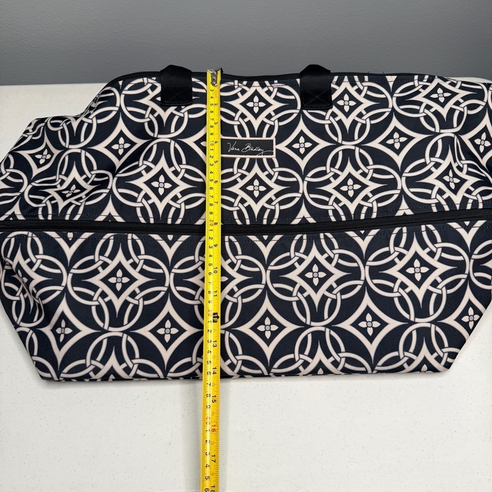 Vera Bradley Concerto Geometric Black and White Travel Bag - Picture 6 of 16